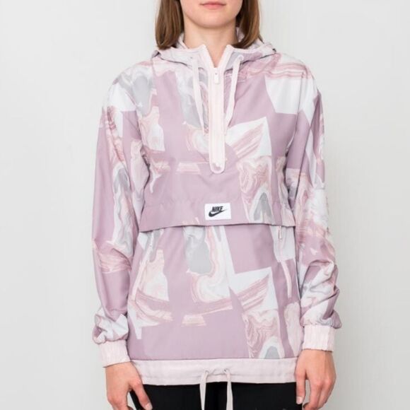 Nike Sportswear Windbreaker‎ Marble All Over Print Jacket, Size Small - Picture 1 of 11